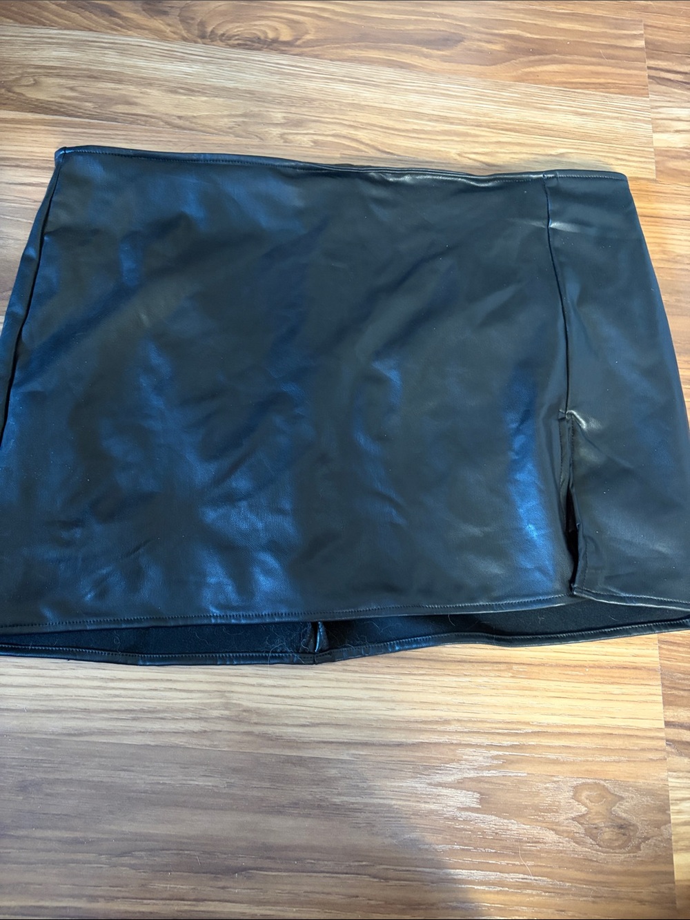Fashion Nova Black Faux Leather Mini Skirt